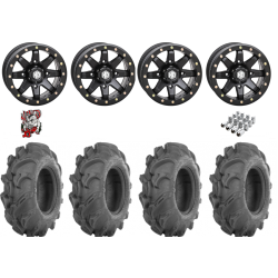ITP Mega Mayhem 28-9-14 Tires on STI HD9 Matte Black Beadlock Wheels