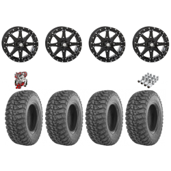 GBC Kanati Mongrel 28-10-14 Tires on STI HD10 Gloss Black Wheels