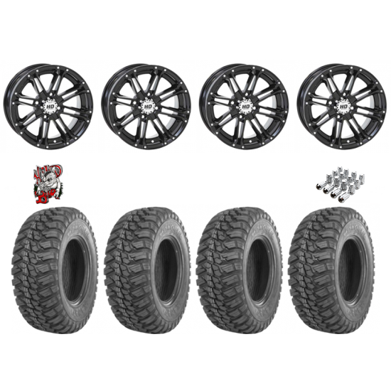 GBC Kanati Mongrel 30-10-14 Tires on STI HD3 Black Wheels