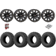 EFX Motoclaw 28-10-14 Tires on SB-3 Matte Black Beadlock Wheels