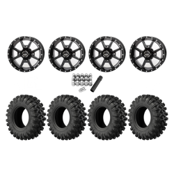 EFX MotoRavage XL 30x10-14 Tires on Frontline 556 Gloss Black Wheels