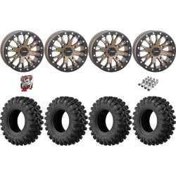 EFX MotoRavage XL 30-10-14 Tires on SB-4 Bronze Beadlock Wheels