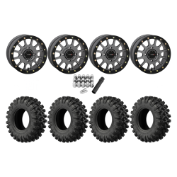 EFX MotoRavage XL 30x10-14 Tires on SB-5 Gunmetal Beadlock Wheels