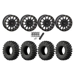 EFX MotoRavage XL 30x10-14 Tires on SB-5 Matte Black Beadlock Wheels