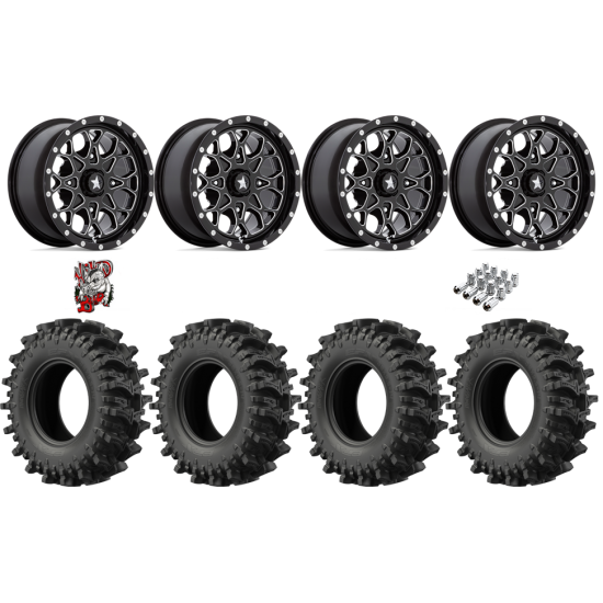EFX MotoSlayer 30-9.5-14 Tires on MSA M45 Portal Milled Wheels