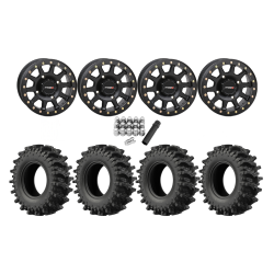 EFX MotoSlayer 30x9.5-14 Tires on SB-3 Matte Black Beadlock Wheels