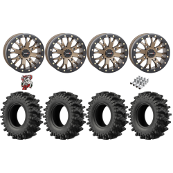 EFX MotoSlayer 28-9.5-14 Tires on SB-4 Bronze Beadlock Wheels