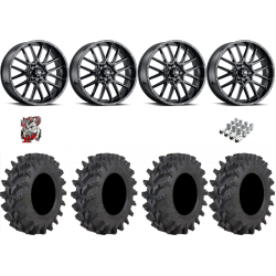 STI Outback Max 33-9-20 Tires on ITP Hurricane Gloss Black Wheels