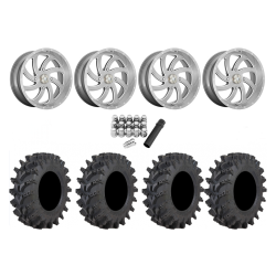STI Outback Max 35x9-20 Tires on MSA M36 Switch Brushed Titanium Wheels