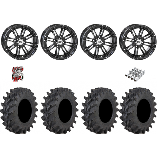 STI Outback Max 28-9.5-14 Tires on STI HD3 Black Wheels