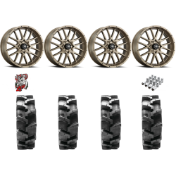 Quadboss QBT680 35-9.5-18 Tires on ITP Hurricane Bronze Wheels