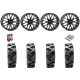 Quadboss QBT680 40-9.5-20 Tires on ST-3 Matte Black Wheels