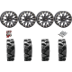 Quadboss QBT680 29-9.5-14 Tires on ST-3 Matte Black Wheels