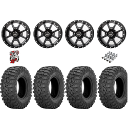 Sedona Rock-A-Billy 28-10-14 Tires on Frontline 556 Gloss Black Wheels