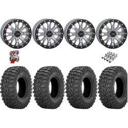 Sedona Rock-A-Billy 32-10-14 Tires on SB-4 Grey Beadlock Wheels