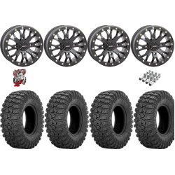 Sedona Rock-A-Billy 28-10-14 Tires on SB-4 Matte Black Beadlock Wheels