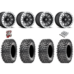 Maxxis Roxxzilla ML7 (Competition Compound) 35-10-15 Tires on Fuel Hardline Gloss Black Milled Beadlock Wheels