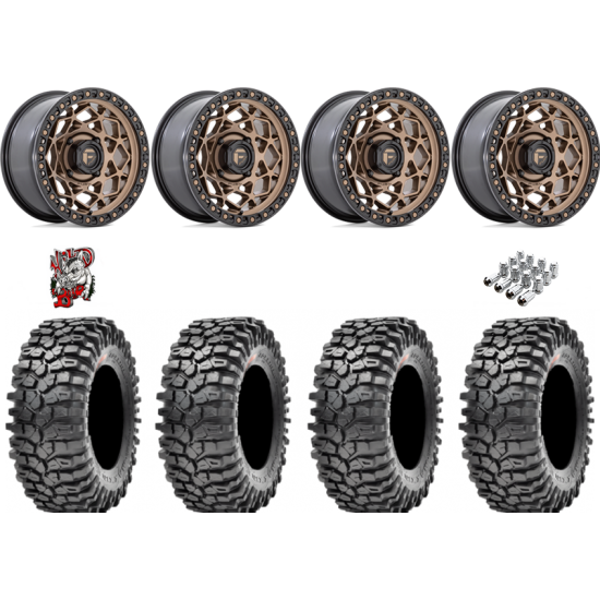Maxxis Roxxzilla ML7 (Competition Compound) 35-10-15 Tires on Fuel Unit Matte Bronze Wheels