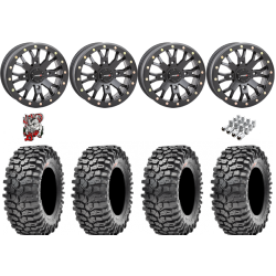Maxxis Roxxzilla ML7 (Competition Compound) 35-10-15 Tires on SB-4 Matte Black Beadlock Wheels
