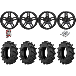 BKT TR 171 37-8.3-22 Tires on Frontline 505 Black Wheels