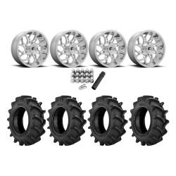 BKT TR 171 37x8.3-22 Tires on Fuel Runner Polished Wheels