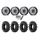BKT TR 171 35x9.5-18 Tires on ITP Hurricane Gloss Black Wheels