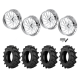 BKT TR 171 37x8.3-22 Tires on JTX Forged Centerfire Polished Wheels