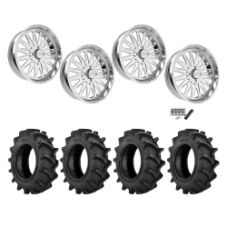 BKT TR 171 37x8.3-22 Tires on JTX Forged Schizo Polished Wheels