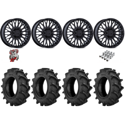 BKT TR 171 37-8.3-22 Tires on MSA M50 Clubber Gloss Black Wheels