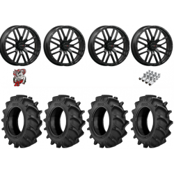 BKT TR 171 40-9.5-22 Tires on ST-3 Matte Black Wheels