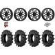 BKT TR 171 46-12.4-24 Tires on ST-3 Black Wheels