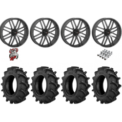 BKT TR 171 42-9.5-24 Tires on ST-3 Grey Wheels