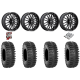 System 3 XT400 35-9.5-20 Tires on Fuel Arc Gloss Black Milled Wheels