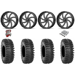 System 3 XT400 40-9.5-24 Tires on MSA M36 Switch Milled Wheels