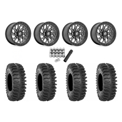 System 3 XT400 30x10-15 Tires on Fuel Runner Gloss Black Milled Wheels