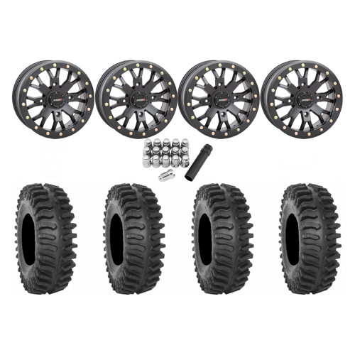 System 3 XT400 30x10-14 Tires on SB-4 Matte Black Beadlock Wheels