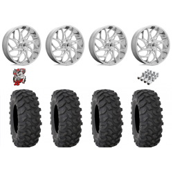System 3 XTR370 37-10-22 Tires on Fuel Runner Polished Wheels