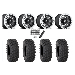 System 3 XTR370 30x10-15 Tires on Fuel Hardline Gloss Black Milled Beadlock Wheels