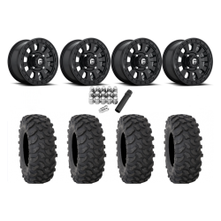 System 3 XTR370 30x10-15 Tires on Fuel Tactic Matte Black Wheels