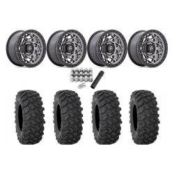 System 3 XTR370 30x10-15 Tires on Fuel Unit Matte Anthracite Wheels
