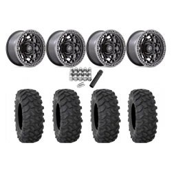 System 3 XTR370 30x10-15 Tires on Fuel Unit Matte Black Wheels