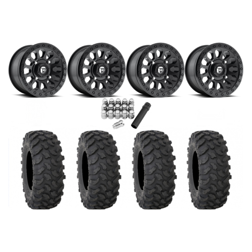 System 3 XTR370 30x10-15 Tires on Fuel Vector Matte Black Wheels