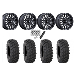 System 3 XTR370 30x10-15 Tires on MSA M49 Creed Matte Black & Machined Wheels