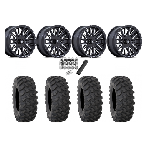 System 3 XTR370 30x10-15 Tires on MSA M49 Creed Matte Black & Machined Wheels