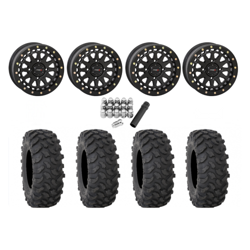 System 3 XTR370 30x10-15 Tires on SB-6 Matte Black Beadlock Wheels