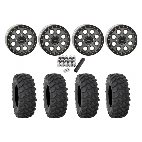 System 3 XTR370 30x10-15 Tires on SB-7 Matte Titanium Beadlock Wheels