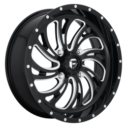 BKT AT 171 33x8-18 Tires on Fuel Kompressor Gloss Black & Milled Wheels