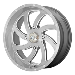 BKT AT 171 40-9-24 Tires on MSA M36 Switch Brushed Titanium Wheels