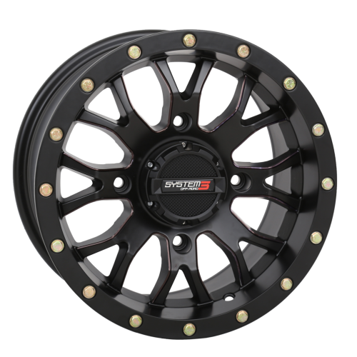 Assassinator Mud Tires 28x8-14 on ST-3 Matte Black Wheels