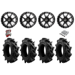 EFX Motohavok 28-8.5-14 Tires on Frontline 556 Black Wheels